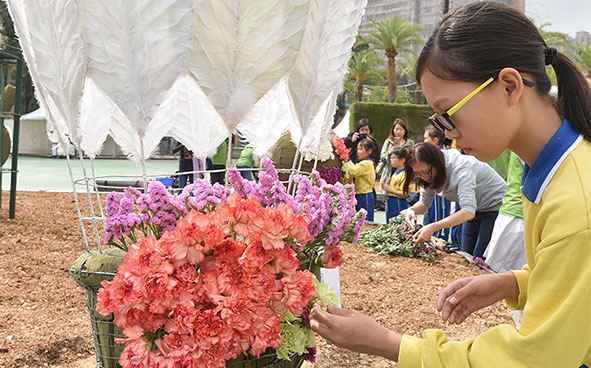 賽馬會學童鑲嵌花壇 活動花絮